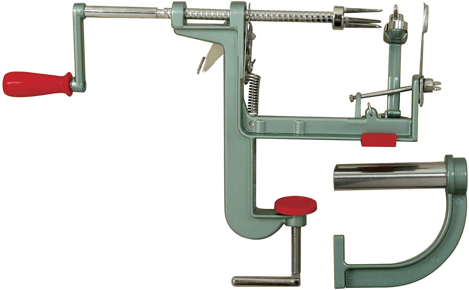 Gray Blue Cast Aluminum Apple Peeler Corer Slicer