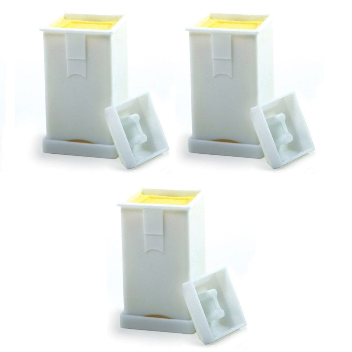 Norpro Butter Spreader Stick with Lid Holds 1 Cube 3 Pack