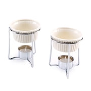 Norpro Butter Warmers, Set of 2, 4.25"L x 3.25"W x 3.25"H, White