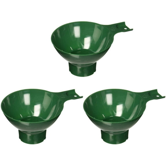 Norpro Canning Wide Mouth Plastic Funnel, Green, 4.75 inches Pack of 3