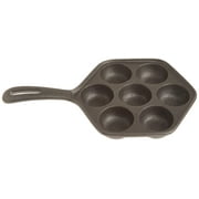 Norpro Cast Iron Stuffed Pancake Pan, Munk/Aebleskiver, 2" / 5cm diameter, Black