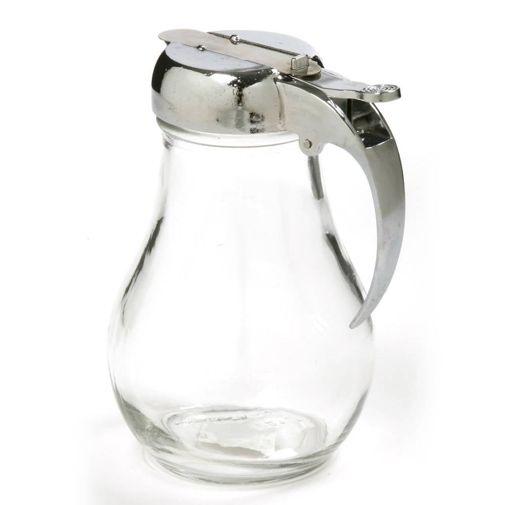 Norpro 12 Oz Clear Glass Honey and Syrup Dispenser, Tear Drop Shape