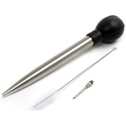 Norpro Deluxe Stainless Steel Baster with Injector and Cleaning Brush