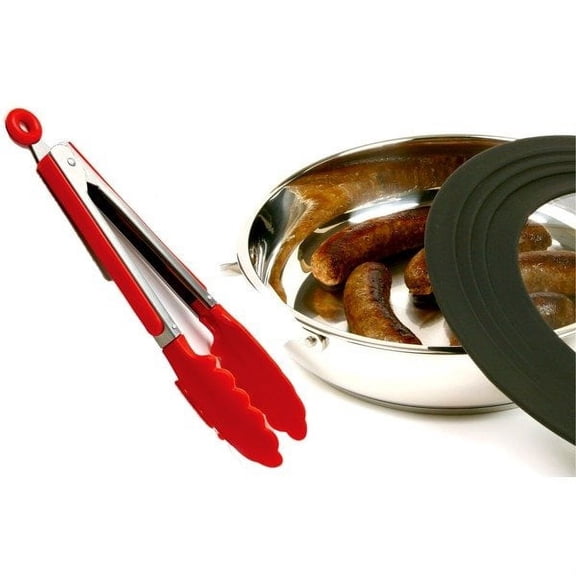 Norpro Grip-EZ 9" Locking Tongs - Red