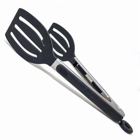 Norpro Grip-EZ 9" Stainless Steel Nylon Heat Resistant Locking Spatula Tongs 3 Pack