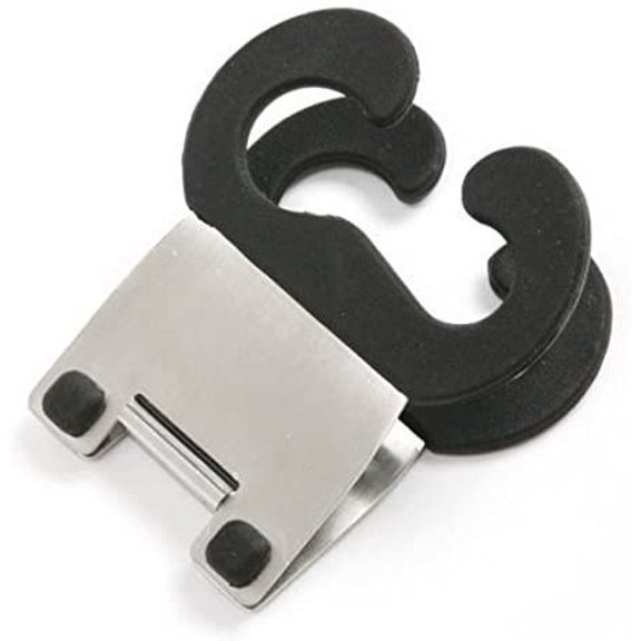 Norpro Grip-EZ Heat-Resistant Silicone Spoon Utensil Handle Pot Clip, Black