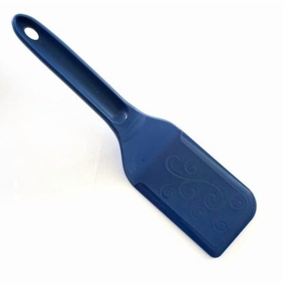 Norpro Heat-Resistant Rigid Nylon Spatula Turner - Pot & Pan Scraper - Blue