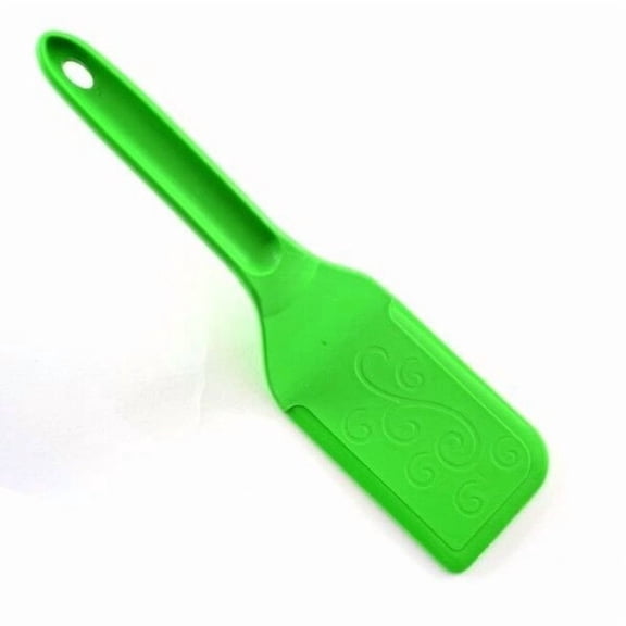 Norpro Heat-Resistant Rigid Nylon Spatula Turner - Pot & Pan Scraper - Green
