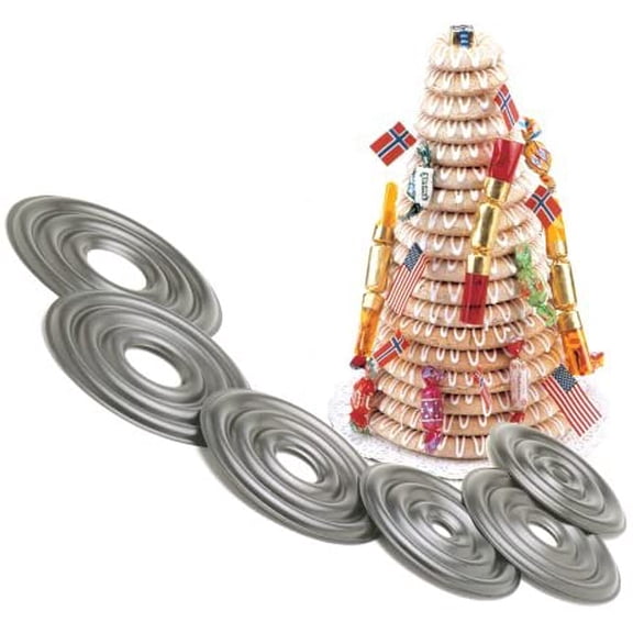 Norpro Kransekake 825 Nonstick Steel Cake Turntables, Heavy-duty Construction (6 Count)