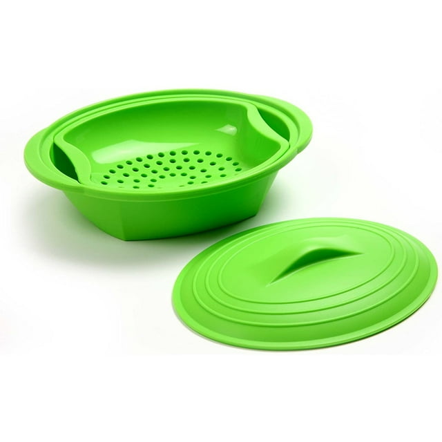 Norpro Microwave Silicone Vegitable Steamer 32 Ounces Capacity Oven ...