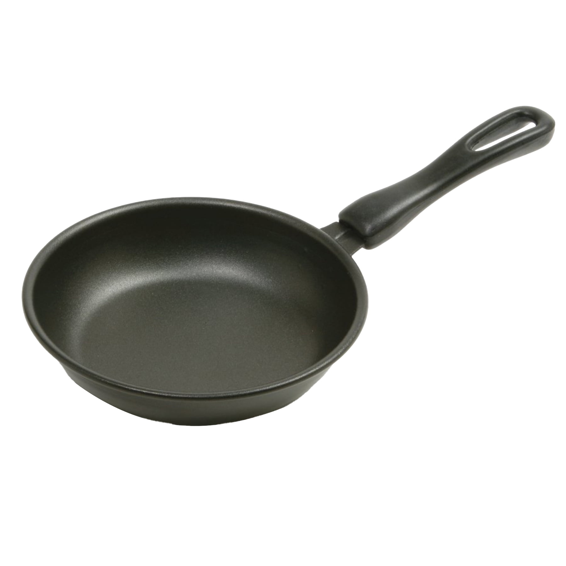 Compact Black Carbon Steel Non-Stick Frying Pan, 6 Inches