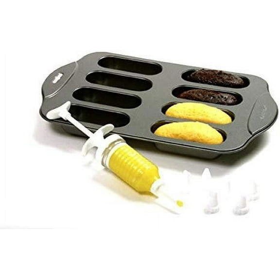 Norpro Nonstick 8 Cup Cream Canoe Creme Filled Cake Baking Pan 15" X 10" X 1.5"