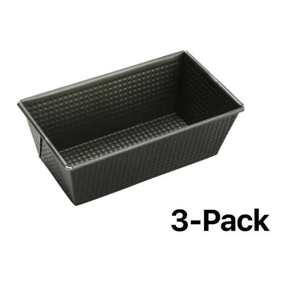 Norpro Nonstick Heavy Gauge Steel Bread Pan 8 x 4.5 x 3 Inches (3-Pack)