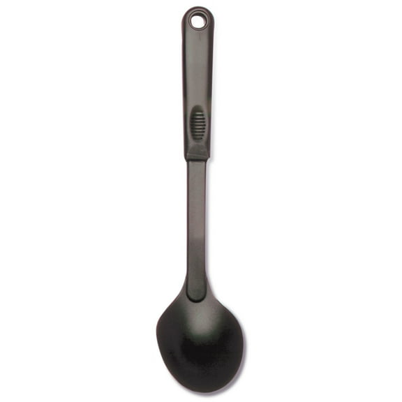 Norpro Nylon 12-Inch Solid Spoon, Pack of 1, Black