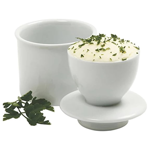 Norpro Porcelain Butter Keeper, White