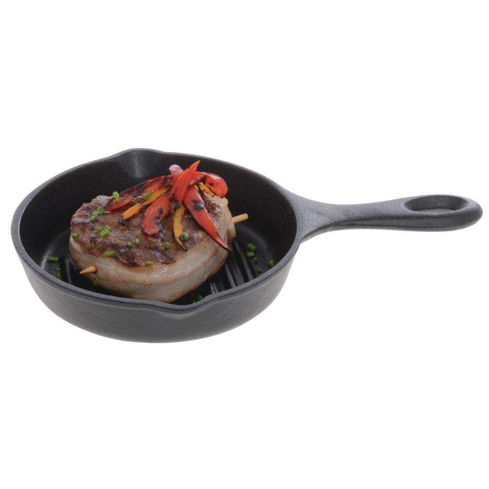 Norpro Pre-Seasoned Black Cast Iron Mini Grill Pan