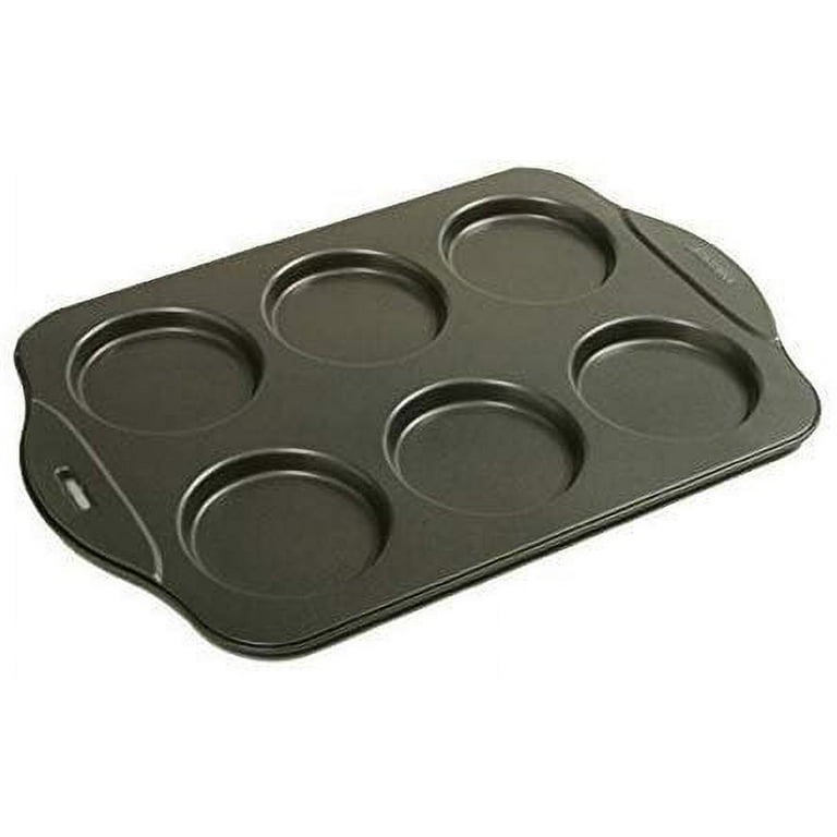 Premium Cast Iron 7-Cup Biscuit Pan, Large Muffin Pan,Round Kitchen Non  Stick Ba