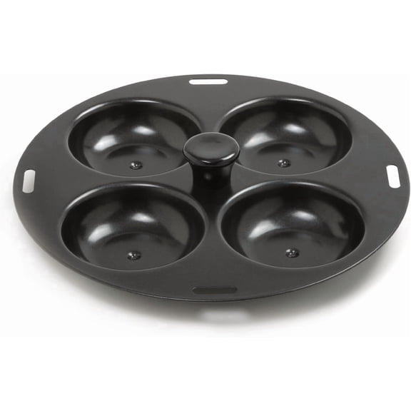 Norpro Nonstick 4-Egg Poacher, 8.5 inch, Black