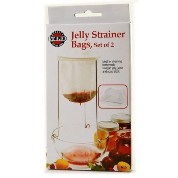 Norpro Replacement Jelly Strainer Bags, 2 Pieces, 8.5 in L X 9 in W, White