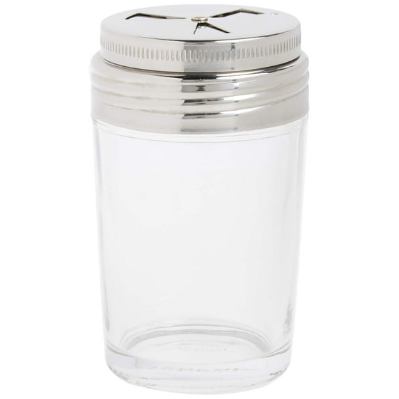 Norpro Shaker Cup Glass Adjustable Pizzeria Style Pepper/Salt/Cheese/Spice 5.25"
