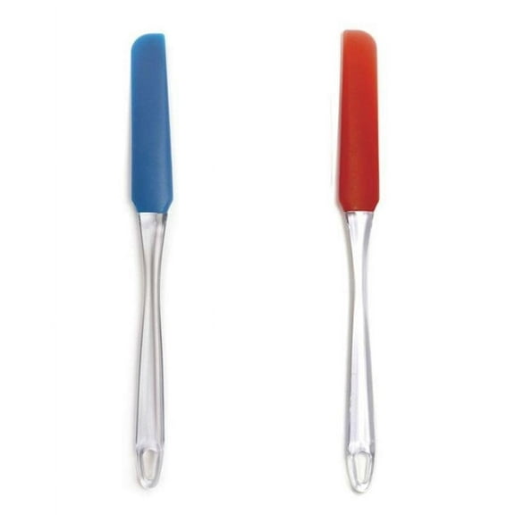 Norpro Silicone Cake Decorating Icing Frosting Spreading Spatula - Blue and Red Combo