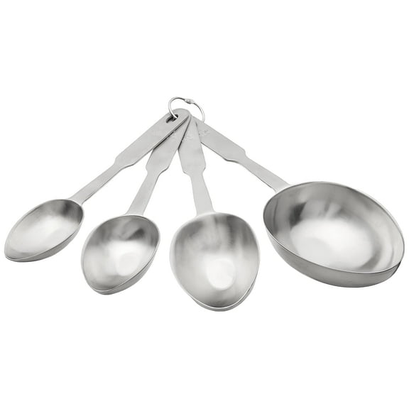 Norpro Stainless Steel 4 Pc Measuring Cup Scoop Shaped Set Metric Equivalents