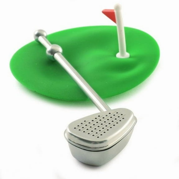 Norpro Stainless Steel Golf Tea Strainer with Cup Cover / Tea Catcher