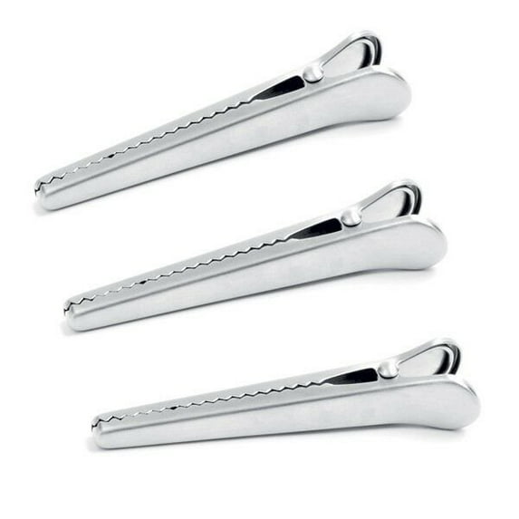 Norpro Stainless Steel Jaw Clips, Set of 3, 3 Piece, Silver