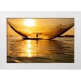 thumbnail image 1 of Norring, Tom 24x17 White Modern Wood Framed Museum Art Print Titled - Vietnam-Fisherman emptying the nights catch in the Lagoon, 1 of 4