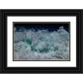 thumbnail image 1 of Norring, Tom 32x23 Black Ornate Wood Framed with Double Matting Museum Art Print Titled - Waves foaming and bubbling when they hammer the sandy beach at Sunset Beach, 1 of 4