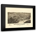 thumbnail image 1 of Norris 24x20 Black Modern Framed Museum Art Print Titled - South Newmarket New Hampshire - Norris 1884, 1 of 5