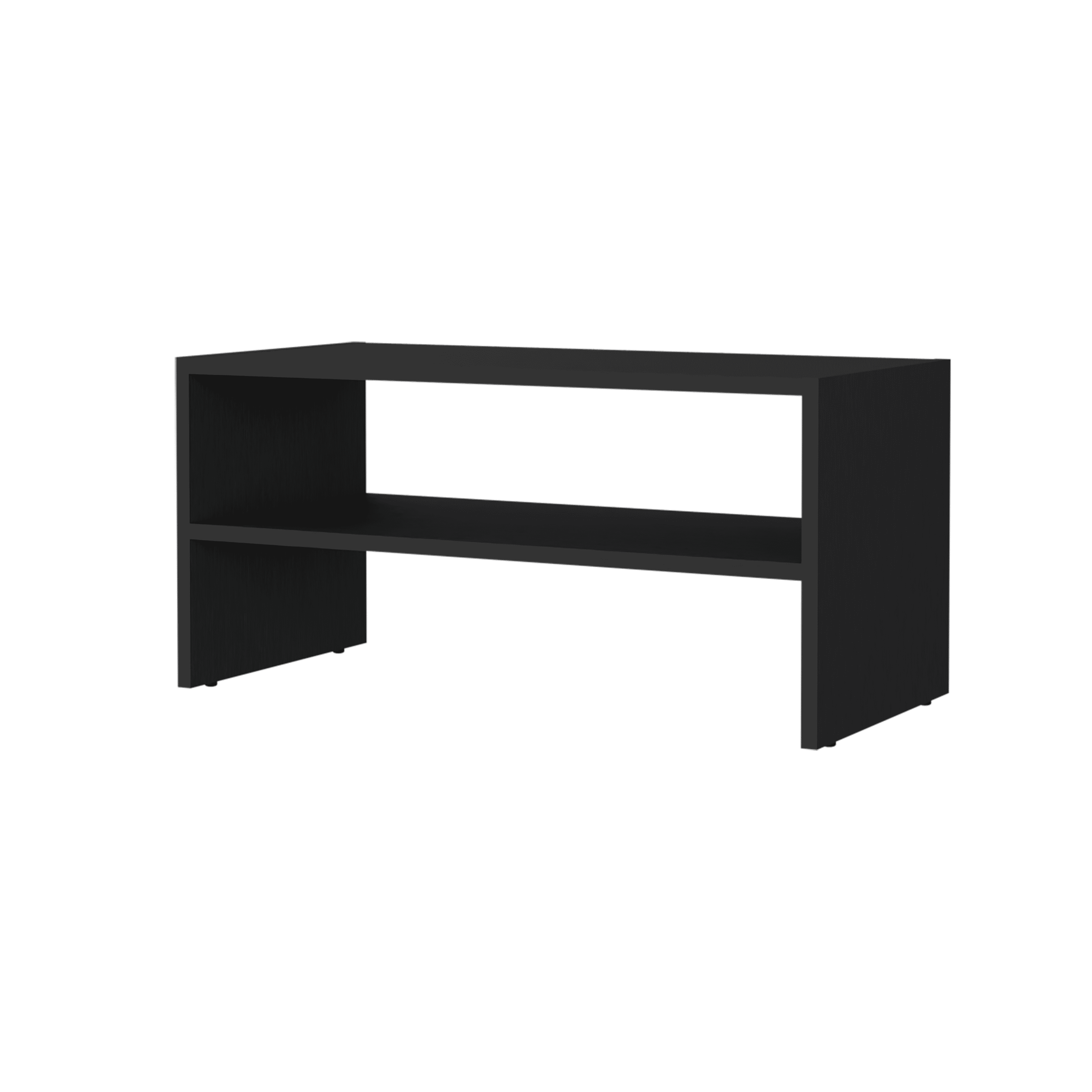 Norris shoe rack in melamine with 2 shelves,black - Walmart.com