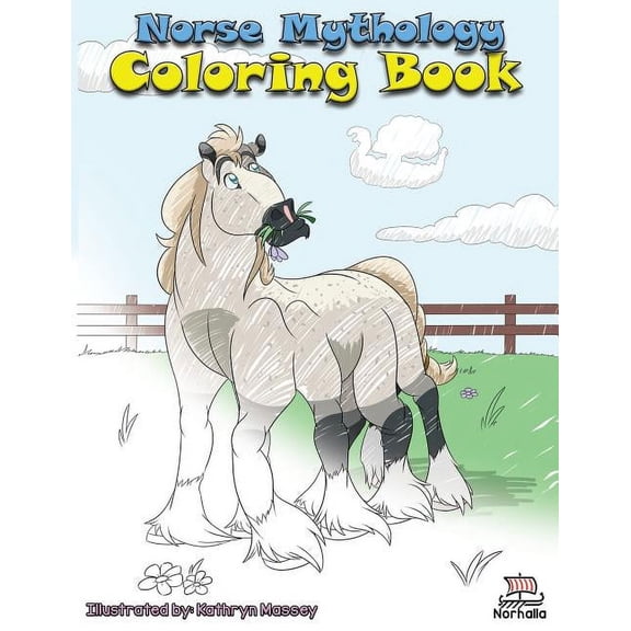 Norse Mythology Coloring Book: Norse Ancestors: Nordic Gods: Odin, Thor, Freyja, Loki, (Paperback)