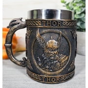 Norse Mythology Viking God Of Thunder Thor Coffee Mug Resin Drink Cup Tankard