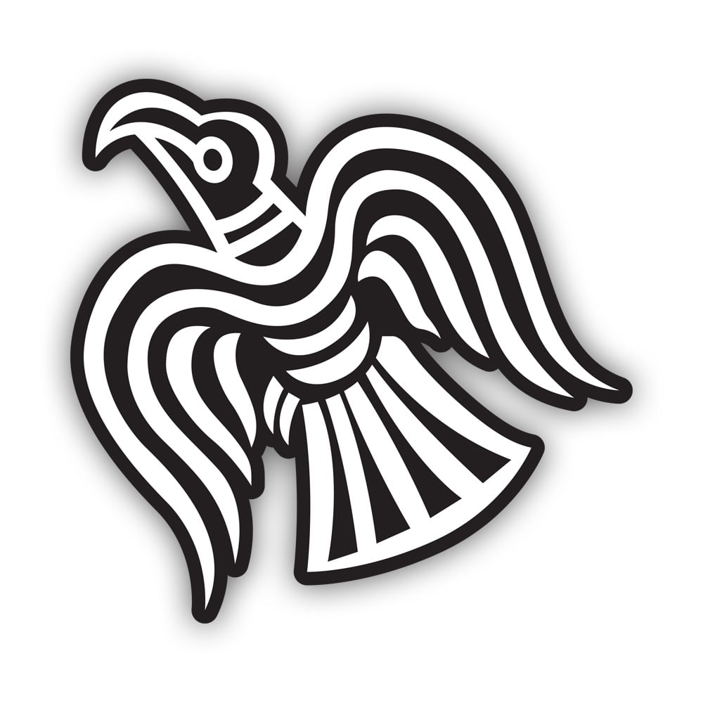 Viking Ship Dragon Head Decal Stickers - Pair Of 4" White Vinyl Norse Stickers For Car, Laptop
