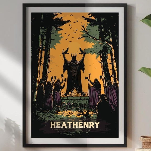 Norse Pagan Rituals Poster: Heathenry Fine Art Print Home Decor Office Wall Art