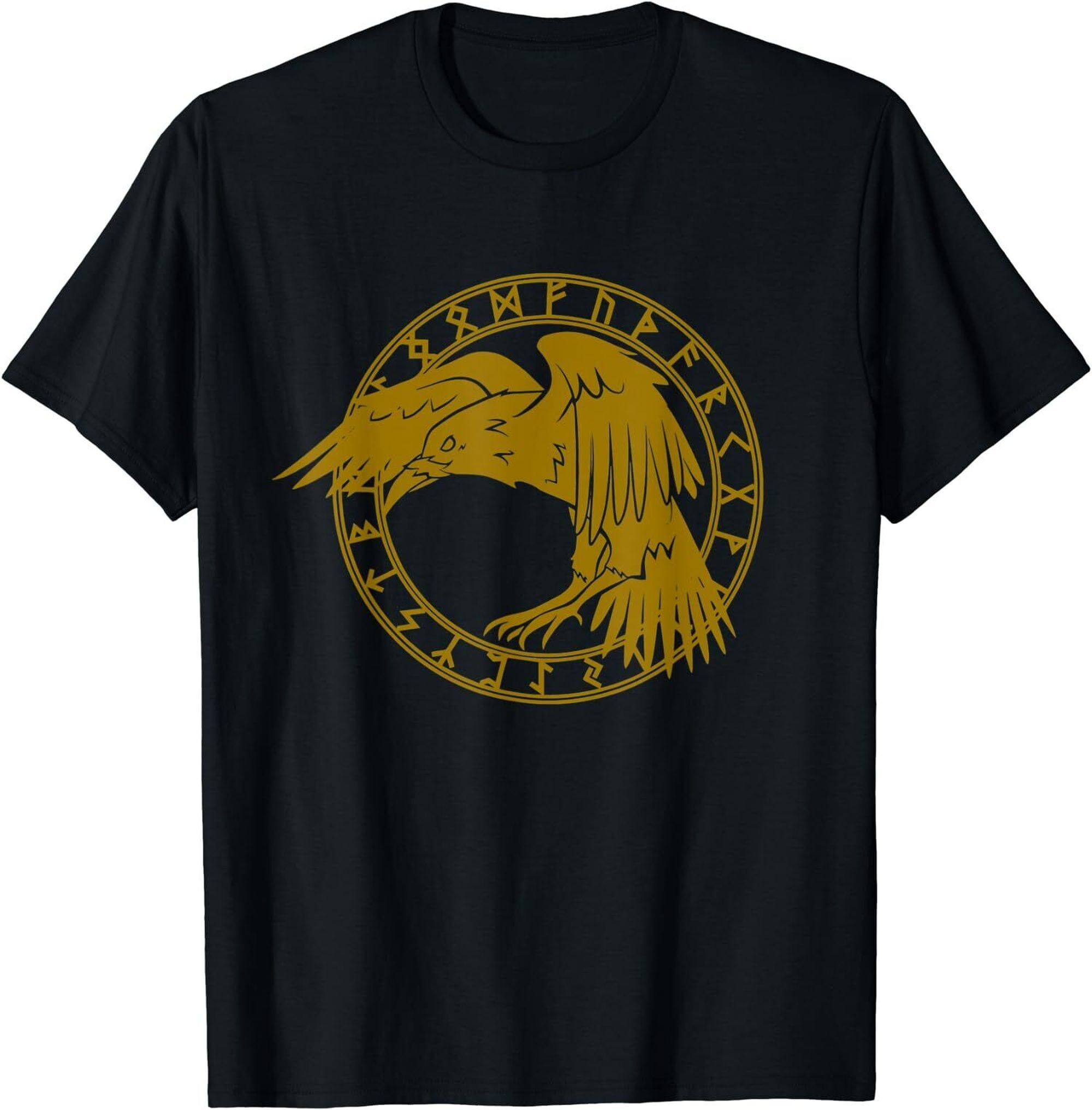 Norse Rune Font Raven Crow Mythology Tee - Walmart.com