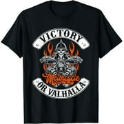 Norse Viking Motorcycle Valhalla Men's Dad Tee - Legendary Biker Shirt