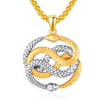 thumbnail image 1 of Norse Viking Rune Necklace with Adjustable Chains for Men Women Vintage Amulet Jewelry Gift with Box (Snake gold), 1 of 5
