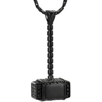 Norse Viking Thor's Hammer Cremation Jewelry Urn Necklace for Ashes Holder for Women Men Stainless Steel Keepsake Memorial Pendant