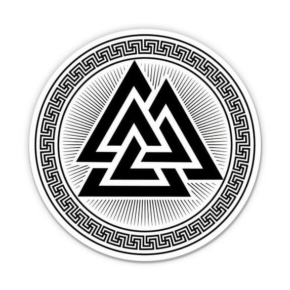 Norse Viking Valknut - 5" Vinyl Sticker - For Car Laptop I-Pad - Waterproof Decal