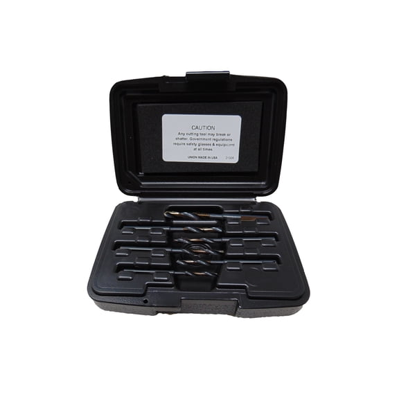 Norseman 21330 6 Piece Super Premium Black and Gold Combo Drill and Tap Set