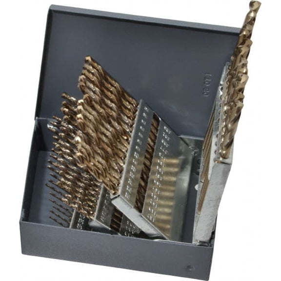 Norseman 68420 240-D 135deg Split Pt Cobalt Jobber Gold Finish Drill Set 60 PC