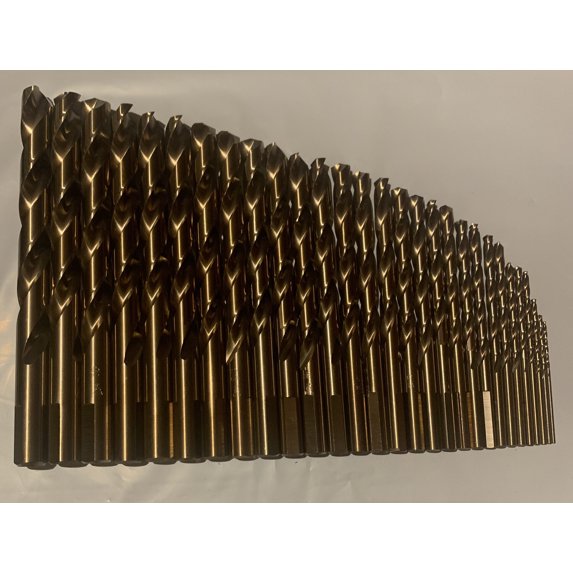 OXTUL 1/2 Inch Drill Bit Set - 6 Pc M2 High Speed Steel, 135° Point, 3-Flat Shank