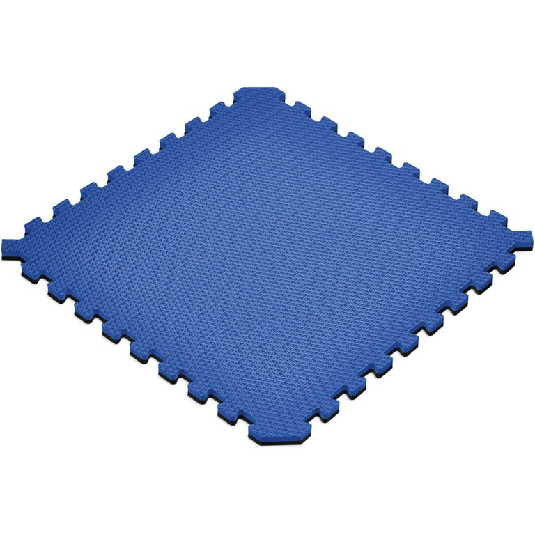 Norsk 24 sq ft Interlocking Foam Floor Mat, 6-Pack, Reversible Black/Blue Norsk 24 sq ft Interlocking Foam Floor Mat, 6-Pack, Reversible Black/Blue