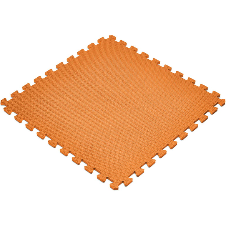 Norsk 24 sq ft Interlocking Foam Floor Mat, 6-Pack, Orange 