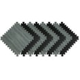 thumbnail image 1 of Norsk 25" x 25" Reversible Foam Flooring, Gray Wood & Black, 8 Tiles, 1 of 5