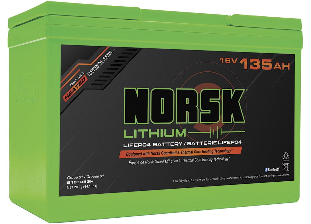 Norsk Lithium B16135GH 16V 135Ah Heated LiFePO4 Battery