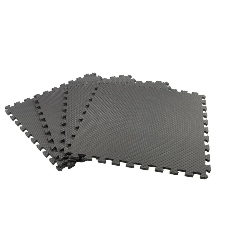 Norsk Black 24 in. x 24 in. x 0.47 in. Foam Garage Flooring Interlocking Mat (6-Pack)