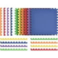 thumbnail image 1 of Norsk Duräflex Lite Puzzle Mats Interlocking EVA Foam Floor Tiles Solid Color, 6 Tiles - 24 Sq. Ft., 1/2" Thick, Rainbow Pack, 1 of 8